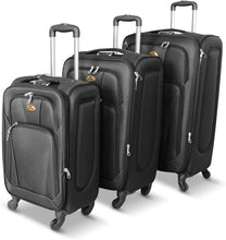 Load image into Gallery viewer, Archibolt 3 Pcs (20in/24in/28in) Expandable Softside Light Weight Sets Combination Lock (Black)