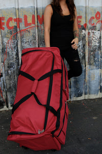 Archibolt Canada 30-inch Wheeled Rolling Duffle Bag Cargo Outdoor Hockey Bag 30", XL, Red