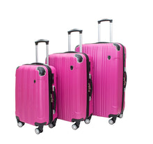 Load image into Gallery viewer, Archibolt 3-Piece Luggage Set Rolling Wheeled Spinner Suitcase ABS (Pink)