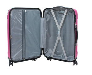 Archibolt 3-Piece Luggage Set Rolling Wheeled Spinner Suitcase ABS (Pink)