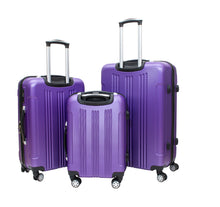 Load image into Gallery viewer, Archibolt 3-Piece Luggage Set Rolling Wheeled Spinner Suitcase ABS (Purple)