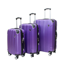 Load image into Gallery viewer, Archibolt 3-Piece Luggage Set Rolling Wheeled Spinner Suitcase ABS (Purple)