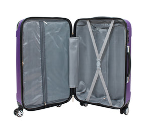 Archibolt 3-Piece Luggage Set Rolling Wheeled Spinner Suitcase ABS (Purple)