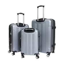 Load image into Gallery viewer, Archibolt 3-Piece Luggage Set Rolling Wheeled Spinner Suitcase ABS (Silver)